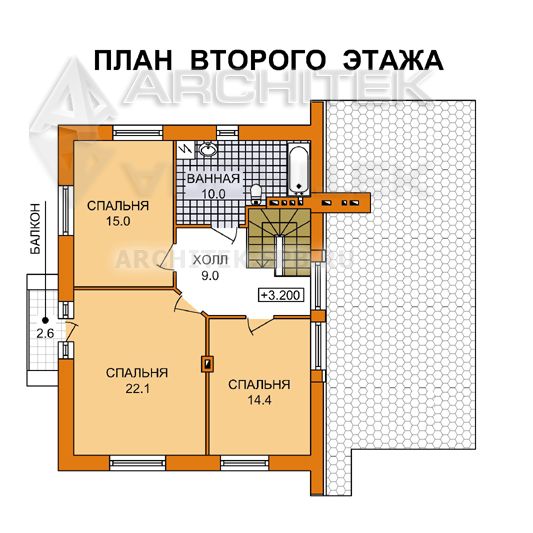 A-008-4P проект коттеджа из пеноблоков с гаражом «Лидер-плюс»