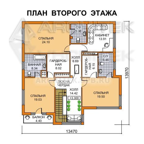 A-021-F проект каркасного дома на склоне «Панорама»