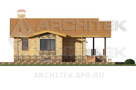 A-073-K Проект кирпичного дома на 2 семьи на склоне «Твикс»