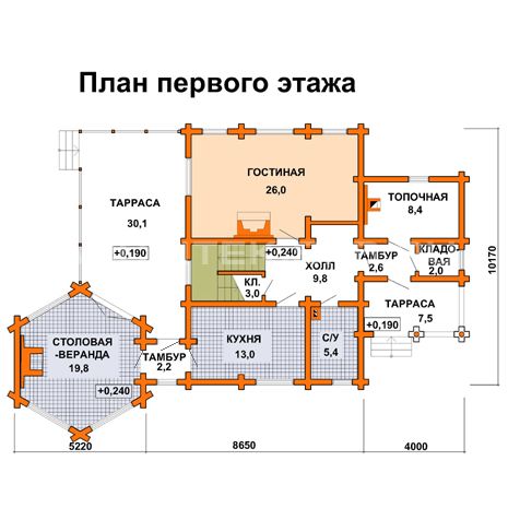 G-023-D Проект деревянного дома из бревна с мансардой, эркером, балконом, верандой, террасой