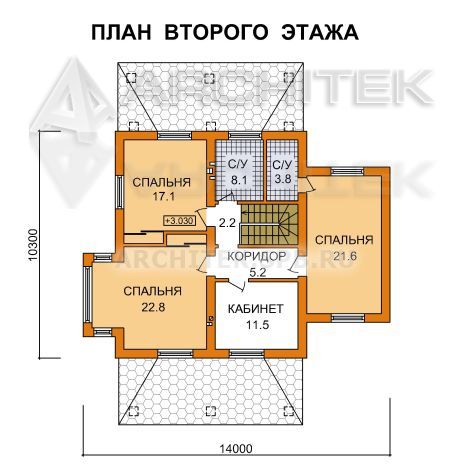 G-036-1P Проект двухэтажного дома из газобетона с гаражом