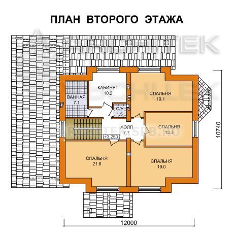 G-045-1P Проект дома из пеноблоков с мансардой, гаражом, сауной