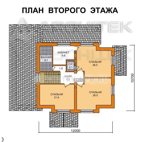 G-045-3P Проект дома из газобетона с гаражом, мансардой, сауной