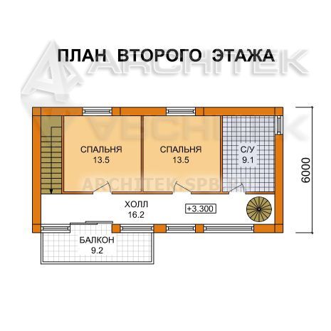 J-018-P проект небольшого современного дома из газобетона с плоской крышей