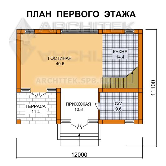 J-020-P проект современного коттеджа из газобетона