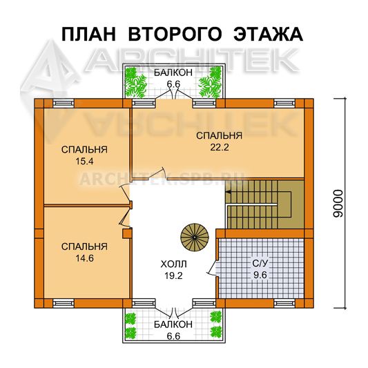 J-020-P проект современного коттеджа из газобетона