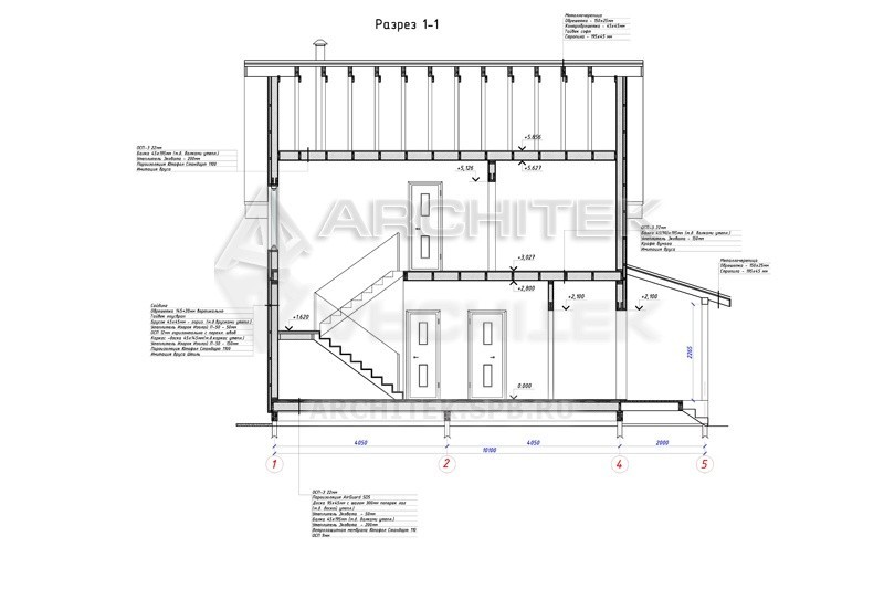 RL-019-F Проект каркасного дома с мансардой, террасой 8х9