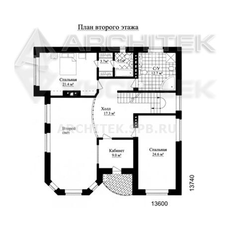 SM-003-K проект дома из кирпича с мансардным и цокольным этажом, эркером, вторым светом, бассейном, сауной