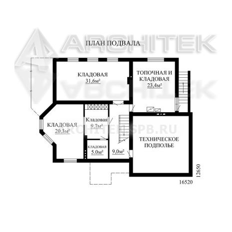 SM-004-K проект кирпичного дома с мансардой, цокольным этажом, гаражом, эркером, террасой