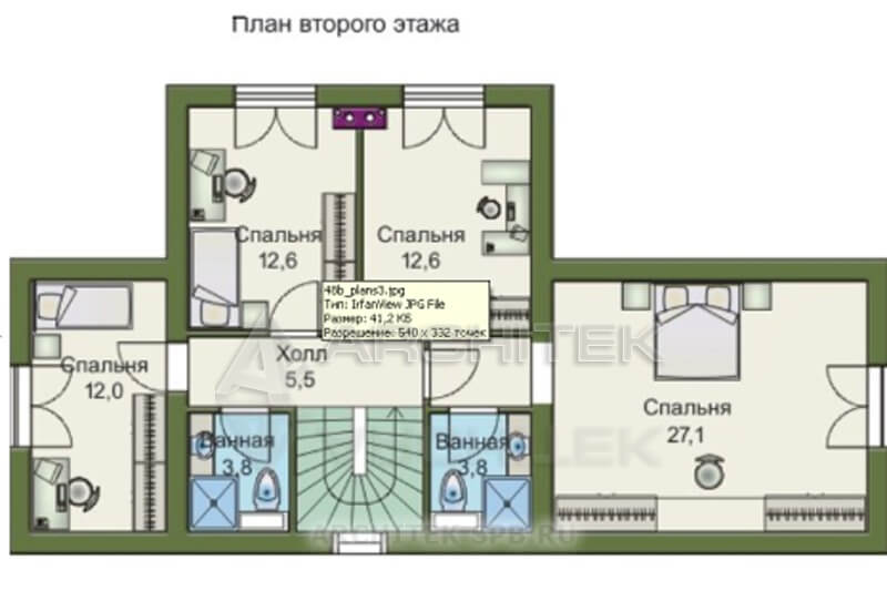 T-055-P Проект дома из газобетона с цокольным этажом, мансардой, сауной, террасой, верандой