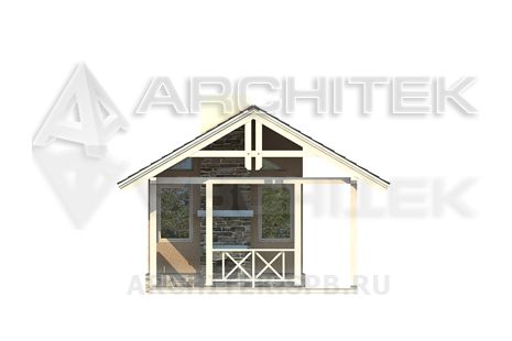 V-006-F проект каркасной беседки с комнатой отдыха