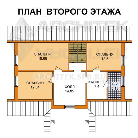 V-012-P проект простого дома из газобетона с мансардой 8.3х12.3