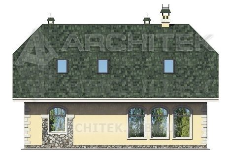 V-012-P проект простого дома из газобетона с мансардой 8.3х12.3