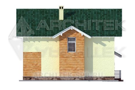 V-023-P проект энергоэффективного дома 10х10 с мансардой из газобетона
