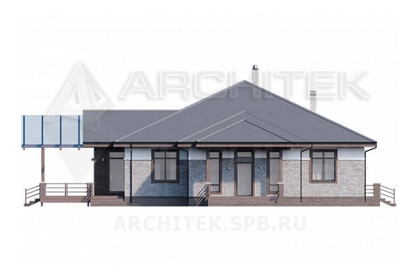 VR-091-P проект дома из газобетона с мансардой, вторым светом и террасой 21×20.38
