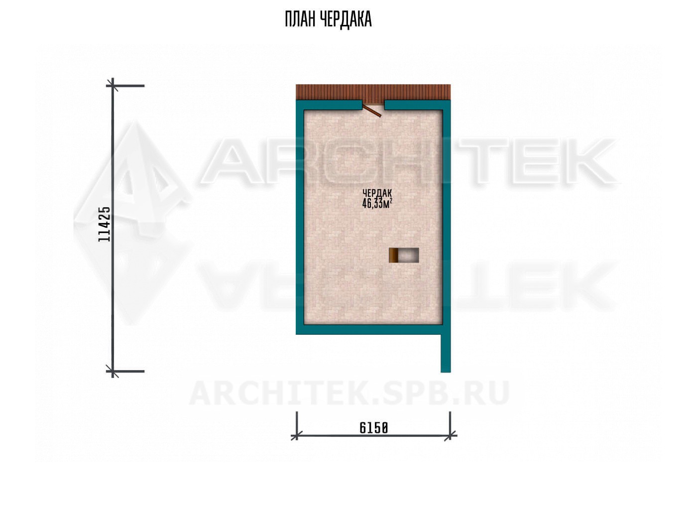 VR-126-P/1 проект красивого коттеджа из газобетона с мансардой, балконами, чердаком, террасой и вторым светом 15×13