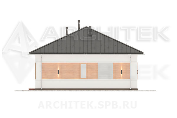 VR-275-P проект одноэтажного коттеджа из из газобетонных блоков 12.55×11.6