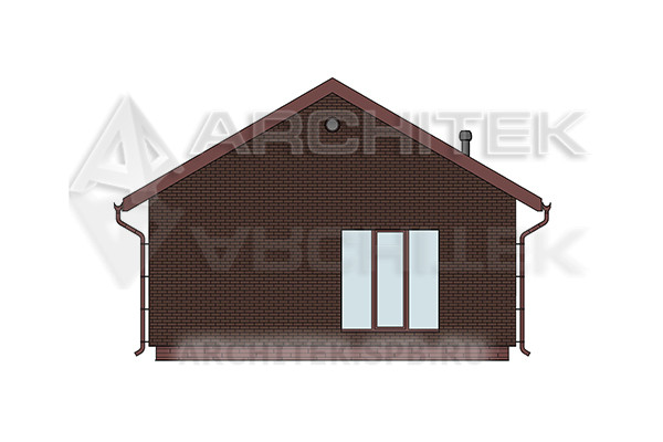 VR-518-P Проект маленького коттеджа 65 м² из газобетонных блоков 8.5х10